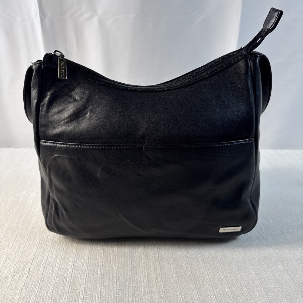 Wilson Leather Pelle Studio Black Shoulder Bag